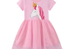 Comprar ahora: 30pcs Cartoon Unicorn Summer Kids Dress