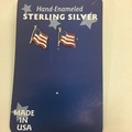 Comprar ahora: 50 pairs-Genuine Sterling Silver Flag Earrings-$2 pair