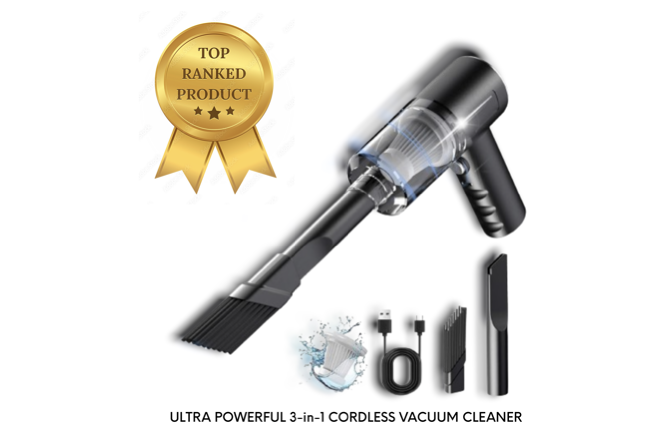  ULTRA POWERFUL WIRELESS PORTABLE MINI VACUUM, HOME and CAR USE