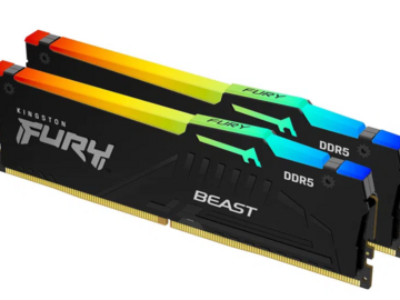 Vente: Barrettes mémoire DDR5 5600Mhz Kingston Fury Beast RGB (2x16Go)