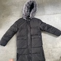 FREE: Black Padded Waterproof Coat with Fury Hood - Age 8 - 9
