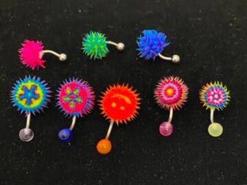 Buy Now: 50 pcs--Belly Charms--Asst. Fuzzy Balls Jewelry--$0.99 pcs!