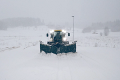  : Snow depth measuring for roads, buildings and resorts