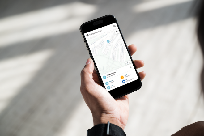 Snow depth measuring for roads, buildings and resorts