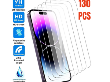 Comprar ahora: 130 Pcs Tempered Glass Screen Protector For iPhone 15 14 13 12 11