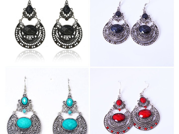 Comprar ahora: 60 Pairs Vintage Bohemian Hollow Turquoise Earrings