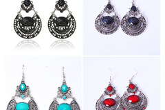 Buy Now: 60 Pairs Vintage Bohemian Hollow Turquoise Earrings