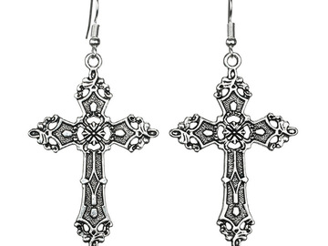 Buy Now: 120 Pairs Vintage Gothic Baroque Cross Earrings