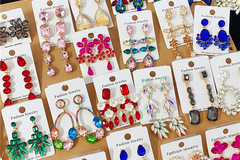 Buy Now: 50pairs Exaggerated long colorful earrings