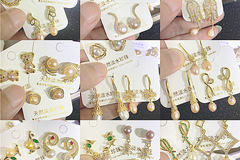 Buy Now: 50pairs 925 silver needle pearl earrings zircon earrings