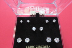 Buy Now: Cubic Zirconia Boxed Earrings - Five Pair