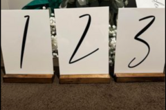 Selling: 3 table Numbers and Candle Burns Sign