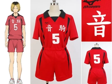 Selling with online payment: Kenma Kozume Haikyuu anime Nekoma jersey shirt and shorts 