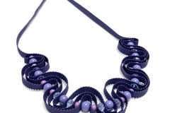  : Purple Ribbon Necklace
