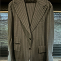 Selling with online payment: Suitsupply Wide Peak Lapel Grey Pinstripe Suit