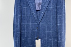 Selling with online payment: [EU] NWT Suitsupply mid blue window pane jacket, size 38R