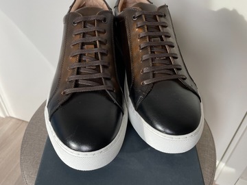 Selling with online payment: [EU] NWT Suitsupply brown patina leather sneakers, size US8 EU41