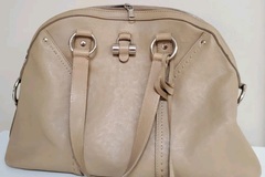 Renting out with online payment: Authentic YSL Yves Saint laurent beige muse Leather Bag