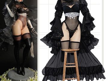 Selling with online payment: Uwowo Nier: Automata 2B Black Wedding Dress Bride Cosplay Costume