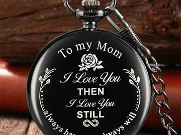 Buy Now: 20Pcs TO MY MOM Black Pocket Watch Mother's Day Gift