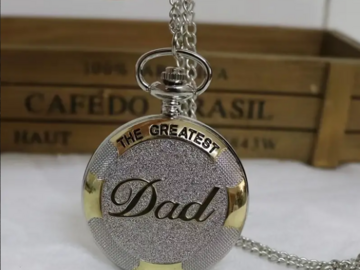 Buy Now: 20 Pcs Silver DAD Quartz Pocket Watch Father's Day Gift