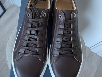 Selling with online payment: [EU] New Suitsupply dark brown leather sneakers, size 42/US 9
