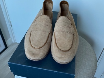 Selling with online payment: [EU] NWT Suitsupply light brown unlined suede Loafers, size UK8