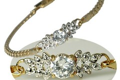 Comprar ahora: 25 pcs-7 1/2" CZ 14kt Goldtone Bracelet-Hi End Jewelry-$3 ea