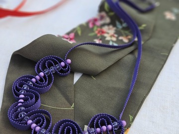 : Violet ribbon necklace
