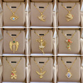 Buy Now: 50pcs - Rhinestone four-leaf flower necklace shell clavicle chain