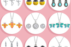 Comprar ahora: 100pcs Fashion zircon necklace earrings set jewelry
