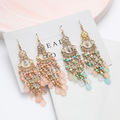 Comprar ahora: 60pairs Retro long tassel bead earrings
