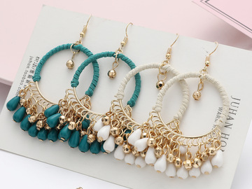Comprar ahora: 60pairs Hand braided bohemian vintage earrings