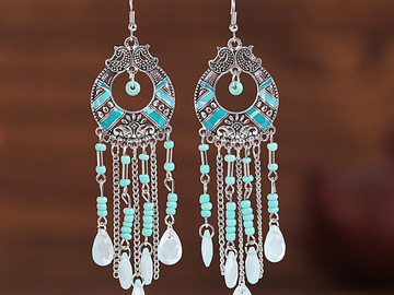 Buy Now: 60pairs Retro tassel women's earrings
