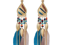 Comprar ahora: 60pairs Exaggerated ethnic style feather earrings
