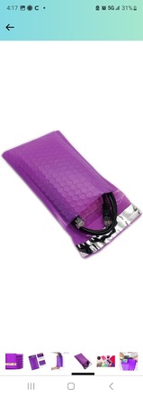 4 by 8 Purple bubble mailers 