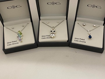 Buy Now: 20 pcs--CZ necklace & earring sets-Boxed-$2.99 each!
