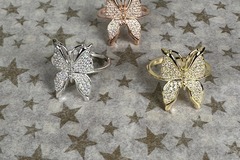 Comprar ahora: 50 Pave Set Cubic Zirconia Butterfly Rings