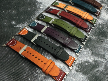  : Leather apple watch strap - 20mm watch band - birthday gift