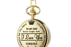 Buy Now: 30pcs TO MY DAD Vintage Quartz Pocket Watch Father's Day Gift