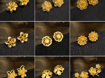 Buy Now: 140pcs - Vintage simple floral flower earrings