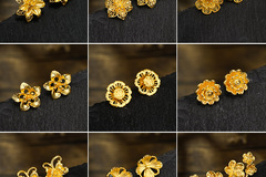 Comprar ahora: 140pcs - Vintage simple floral flower earrings