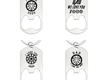 Comprar ahora: 56pcs - Engraved metal keychain bottle opener Father's Day gift