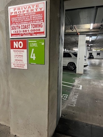 Los Angeles CA, DTLA Parking Spot- Garaged, Assigned, 24/7 access