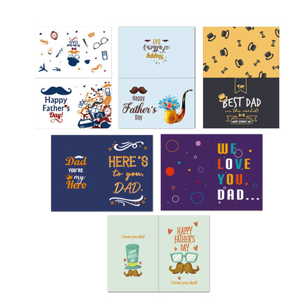 60pcs - Father's Day card with envelope sticker