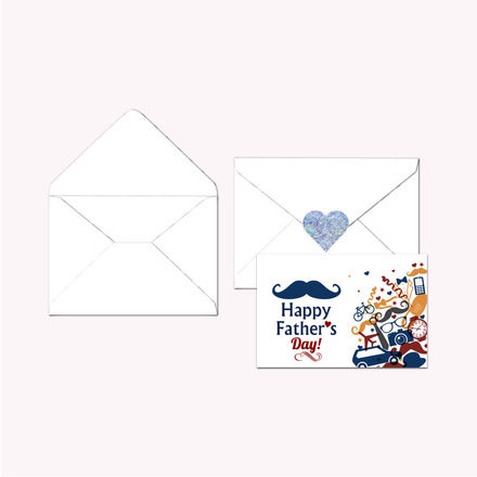 60pcs - Father's Day card with envelope sticker