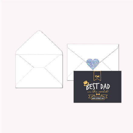 60pcs - Father's Day card with envelope sticker