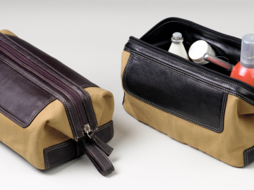 Buy Now: (25) Designers Canvas/Leather Trim Travel Kit