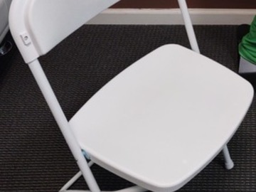 Renting out with online payment: White Folding Chairs (Set of 15)