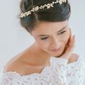 Selling: Gold leaf and pearl bridal headband